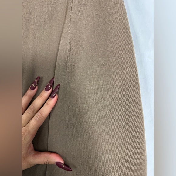 Vintage Sheldon 100% wool brown midi a-line skirt size 14 - Picture 5 of 12